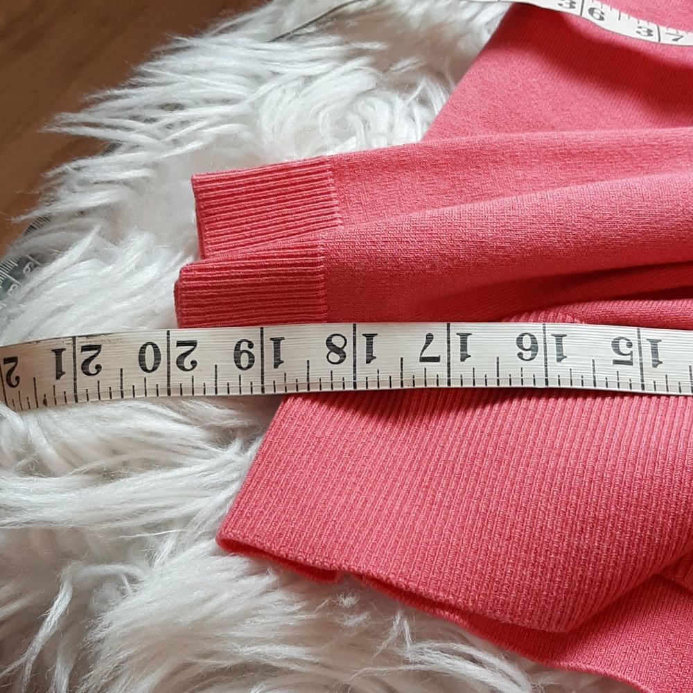 MODA INTERNATIONAL Woman's  FushaPink Silk Carnigan‎ Sweater XL - Picture 10 of 10
